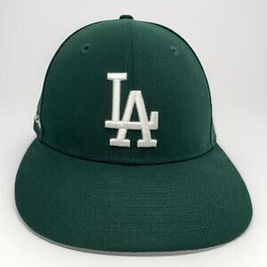 Authentic ALD Aime Leon Dore Los Angeles Dodgers Fitted Hat Green Size 7-1/8